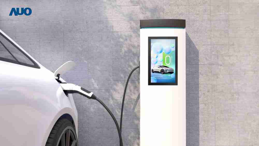 友達〝EVSE車用充電樁解決方案〞專為電動汽車充電樁設計，，，，具有高亮度、、克服戶外艱難環境的耐溫、、耐紫外線等特性，，，，並搭載散熱性及擴充性強的高效能工業電腦，，，，可實現人機互動訴求，，，如資訊顯示、、支付等應用