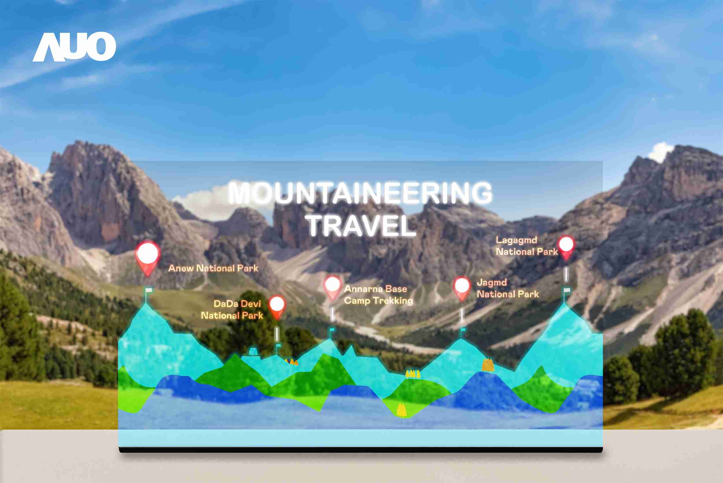 壹号平台展示全球单片尺寸最大(*)42吋透明Micro LED显示器拼接而成的〝64吋透明Micro LED显示器〞，，，，具备高透明度、、1,000 nits高亮度、、、广色域、、、采用三边无边框的无缝拼接等多重特色，，，，呈现超高清、、细腻画质而不遮挡后方视觉，，，满足层峰需求，，，，可广泛运用于零售、、艺术展览或商业空间等场域